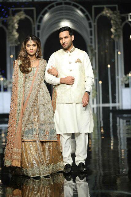Zaid Ali With His Wife At Bridal Week Fashion Show