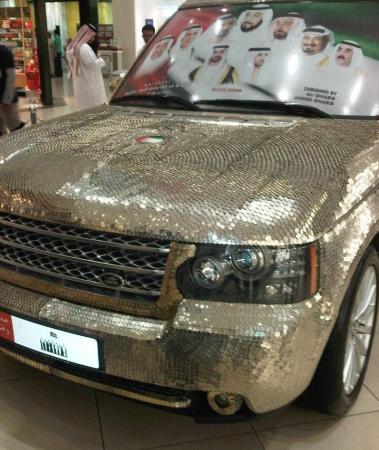 Range rover decorated with 57,412 coins