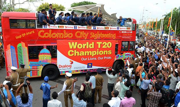  Sri Lankan Team Returns Home To Celebrate ICC WT20 