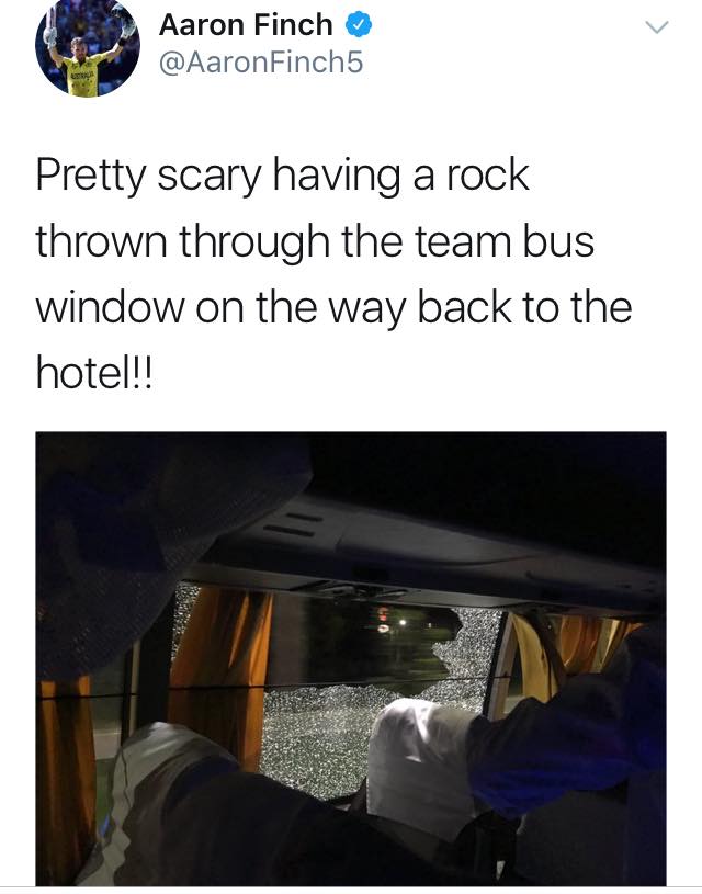 Aaron Finch Tweeted After Australian Cricket Team Attacked In India