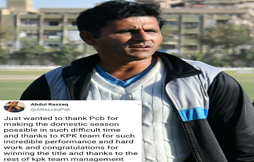 Abdul Razzaq Congratulates His Team On Winning Pakistan Cup 2021
