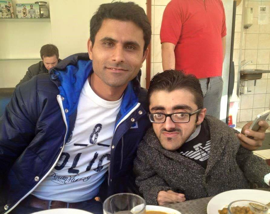 Abdul Razzaq is pictured with a 'special' fan