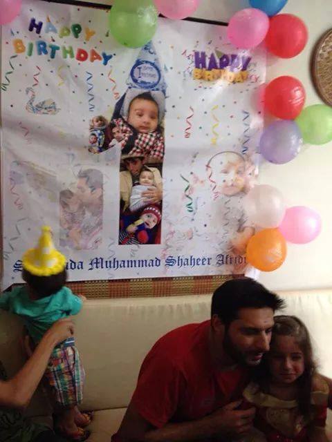 Afridi Daughter Ajwa Shahid And Shaheer Birthday Together