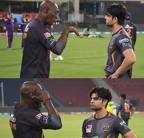 Ahmad Shahzad Getting Some Serious Tips From Sir Viv Richards