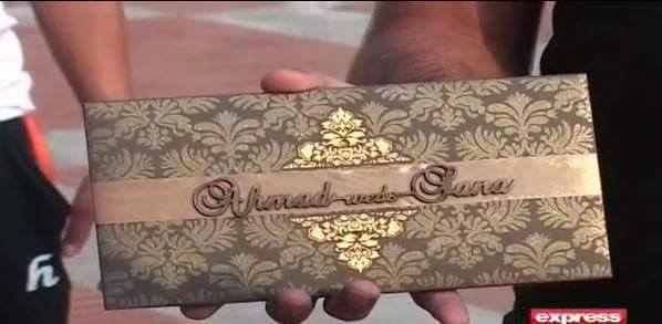 Ahmad Shahzad Wedding Invitation Card