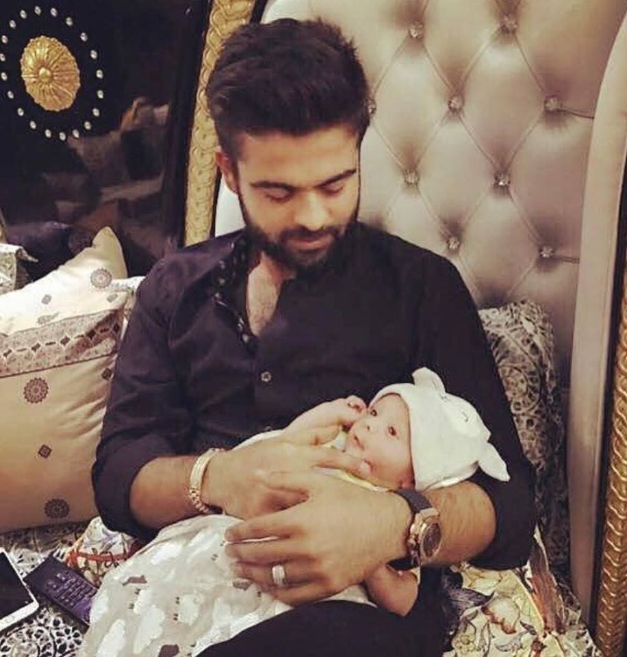 Ahmed shahzad With His Newborn Baby Boy