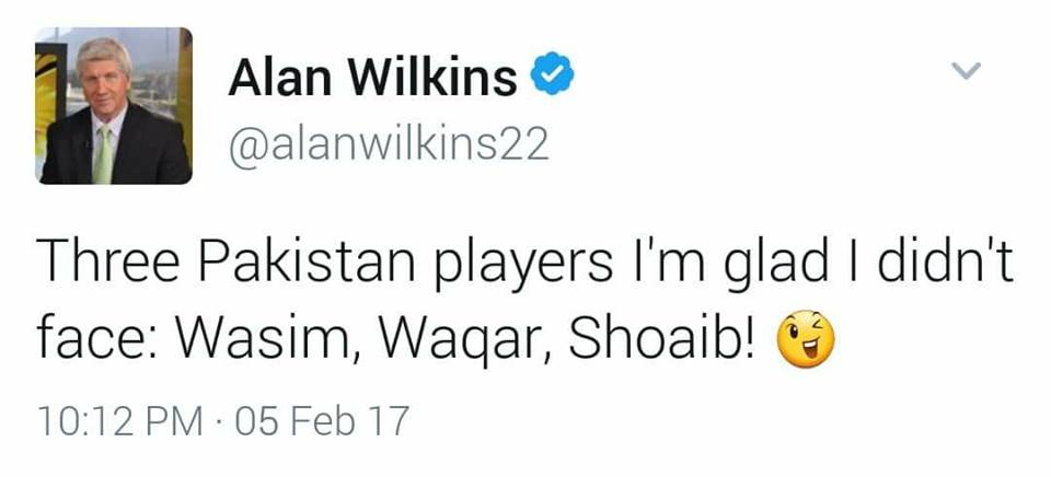 Alan Wilkins Tweet
