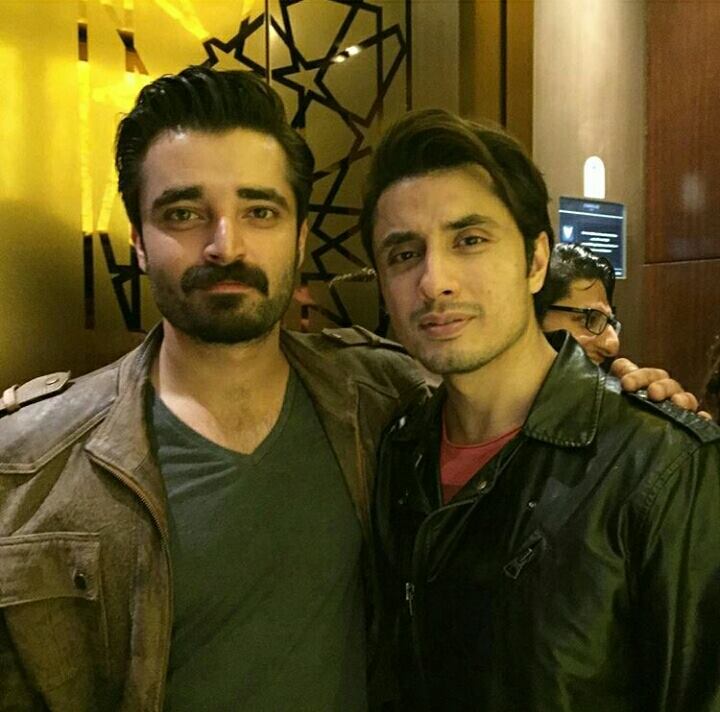 Ali Zafar nd Hamza Ali Abbasi At ‪‎PSL‬ opening ceremony