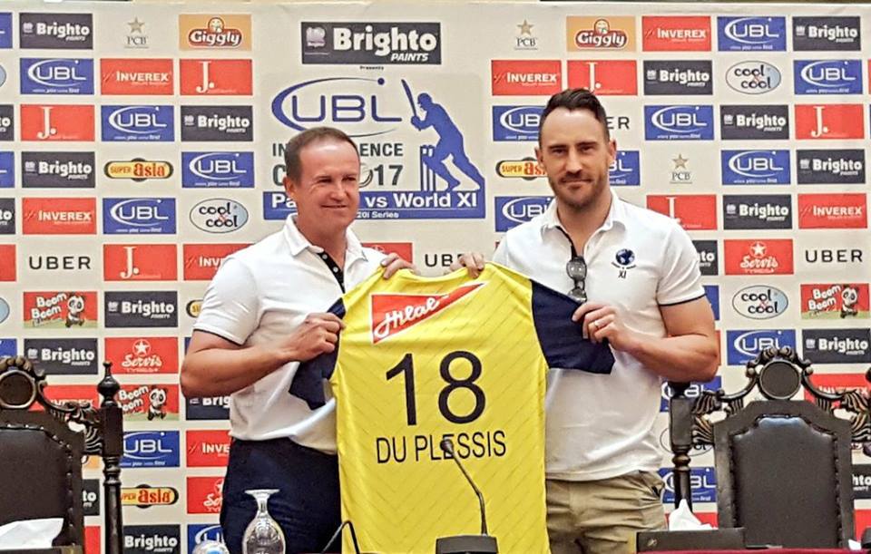 Andy Flower Presenting The Playing Shirt To Captain