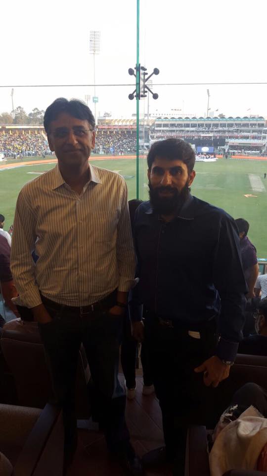 Asad Umar With Misbah In Gaddafi Stadium