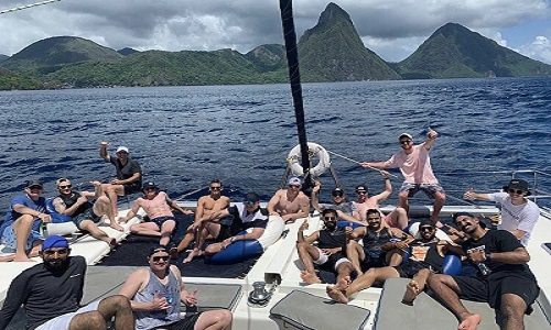 Asif Ali Enjoying Before The Start Of CPL