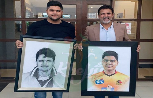 Azam Khan With His Father Moin Khan