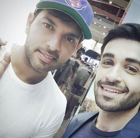 Azfar Rehman with Yuvraj Singh