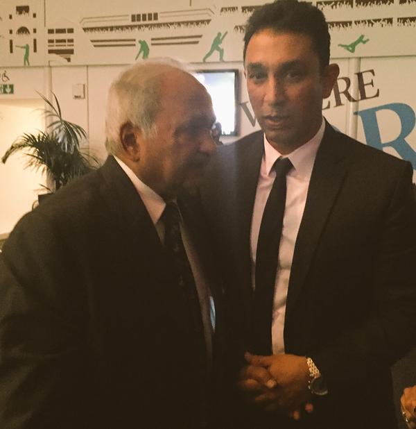 Azhar Mahmood with legendary Mushtaq Muhammed