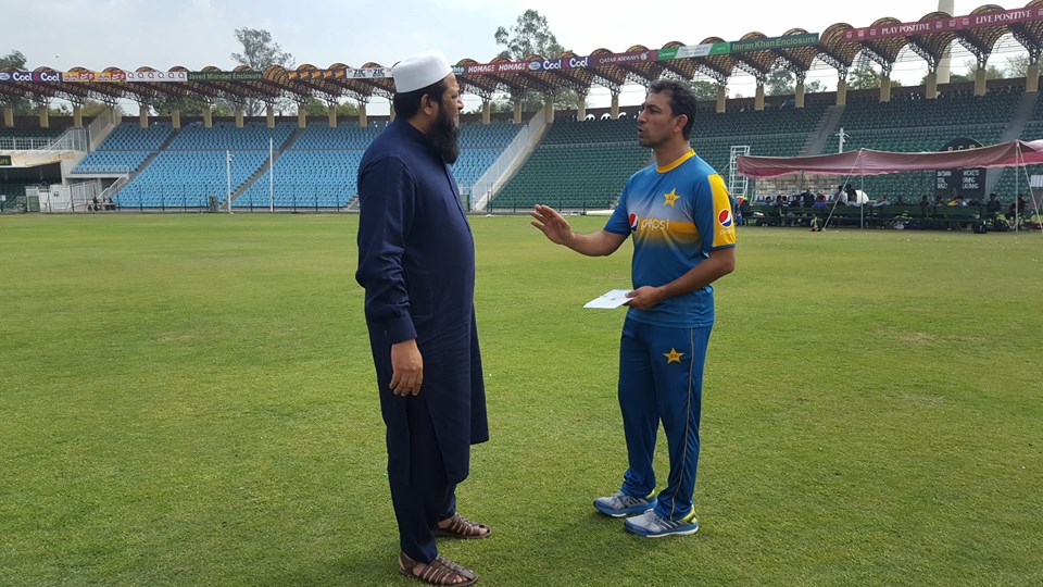 Azhar Mehmood With Chief Selector Inzamam