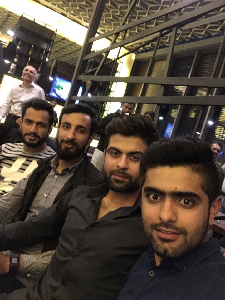 Babar, Nawaz, Shan Masood & Ahmed Shehzad At Wahab Riaz Arcadian Cafe