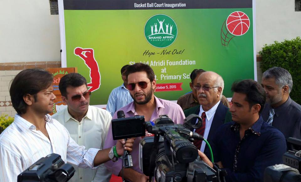 Basketball Court Inauguration by Shahid Afridi Foundation in Govt. School