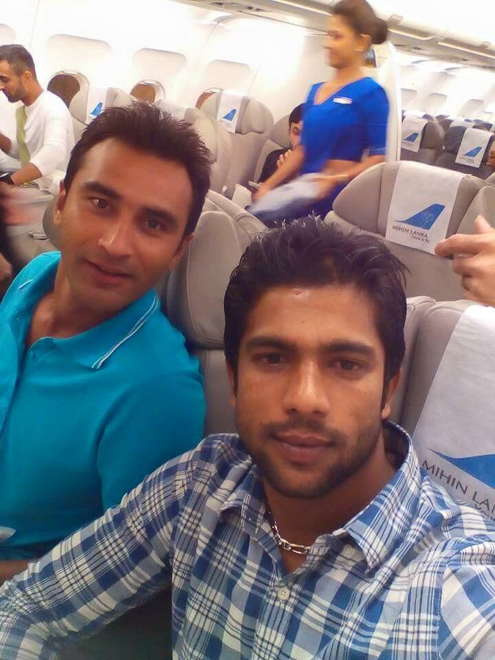 Bilal Asif And Mukhtar While Going to Sri Lanka