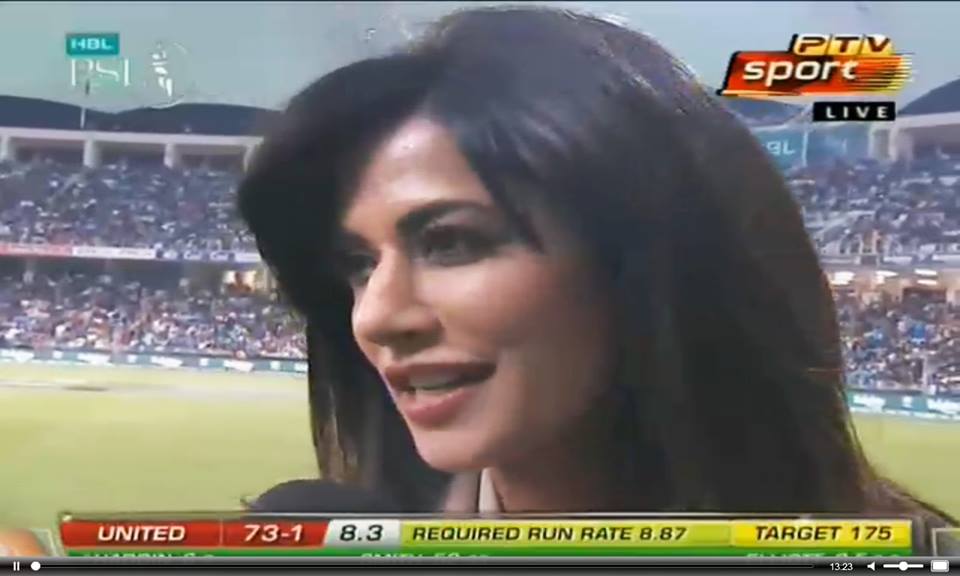 Bollywood Diva Chitrangada Singh Watching PSL Final Supporting Islamabad United