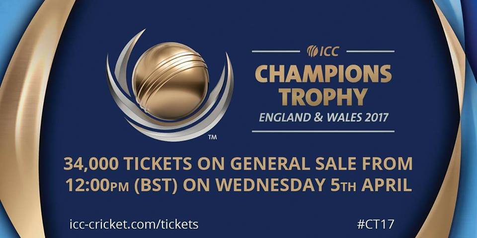 Champions Trophy Tickets Will Be On General Sale