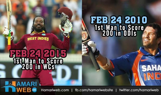 Chris Gayle And Sachin What a Coincidence - Cricket Images & Photos Chris Gayle And Sachin What a Coincidence - Cricket Images & Photos