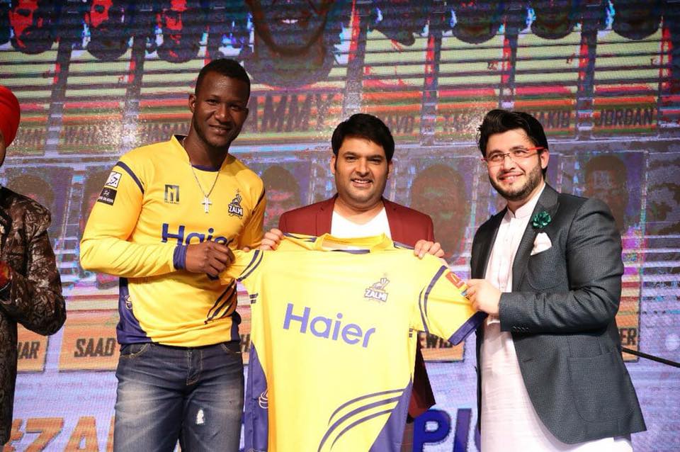 Comedian Kapil Sharma With Peshawar Zalmi Skipper & Owner