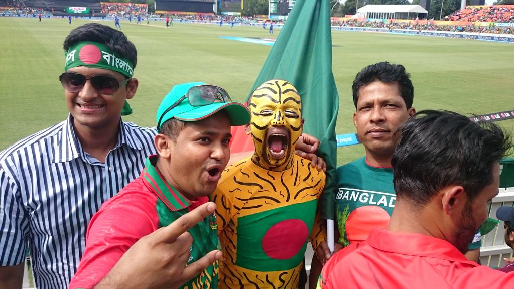 Crazy Bangladeshi Cricket Fan Painted