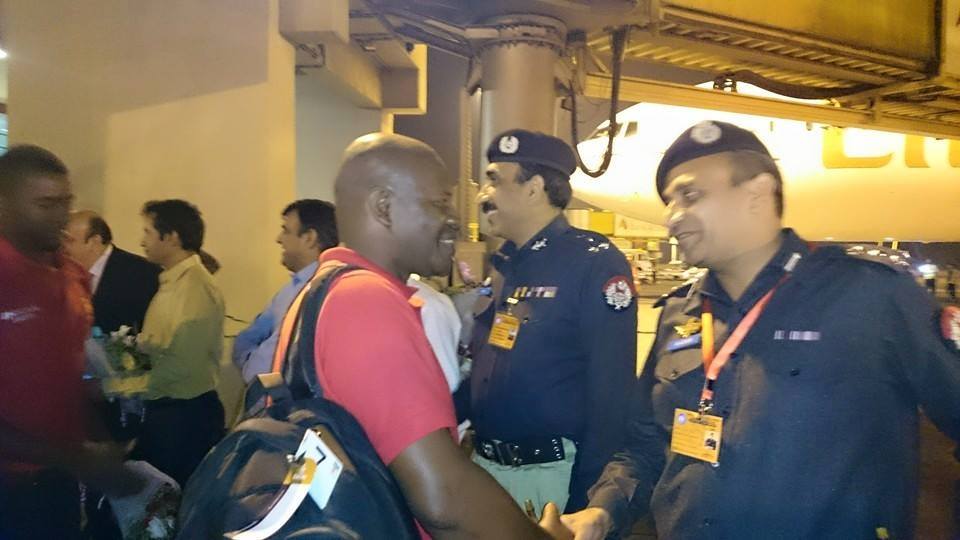 Cricket Team Zimbabwe At Lahore Airport