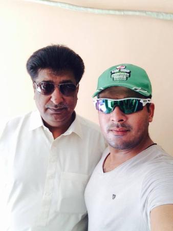 Cricketer Sharjeel With His Father