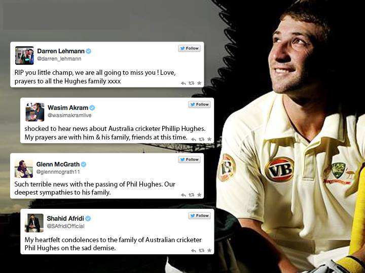 Cricketers Tweet On Phil Hughes Death