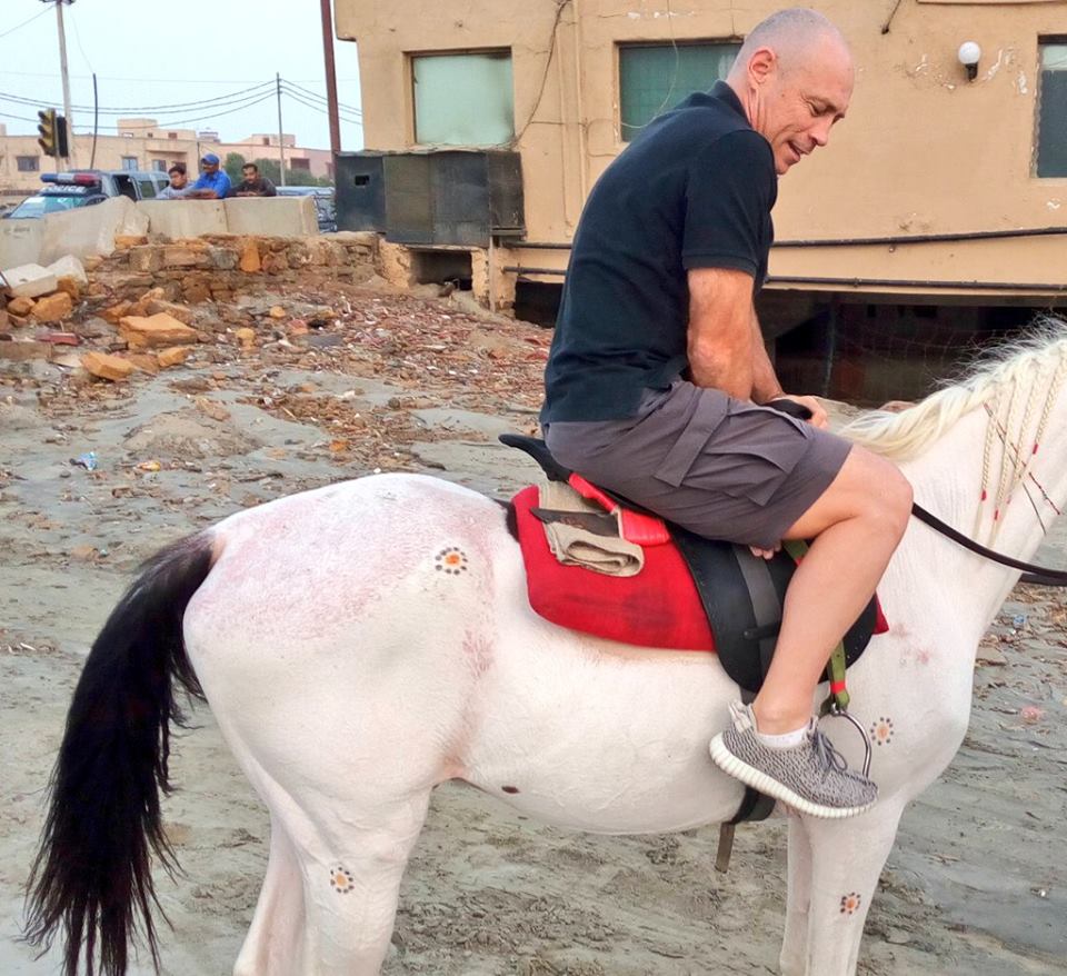 Danny Morisson Enjoying Horse Riding