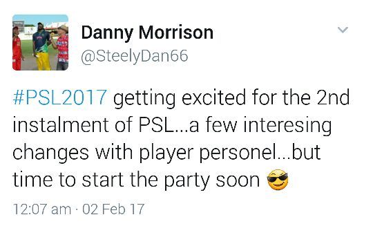 Danny Morrison Tweet