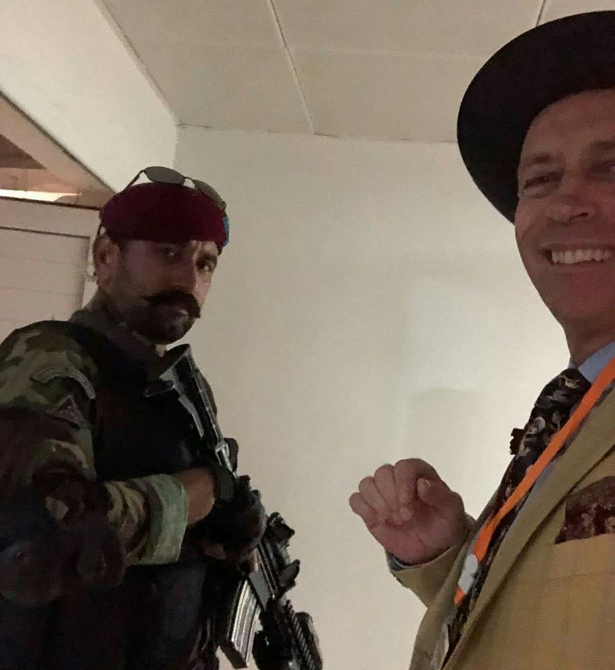 Danny Morrison With Pakistan's Army Soldier