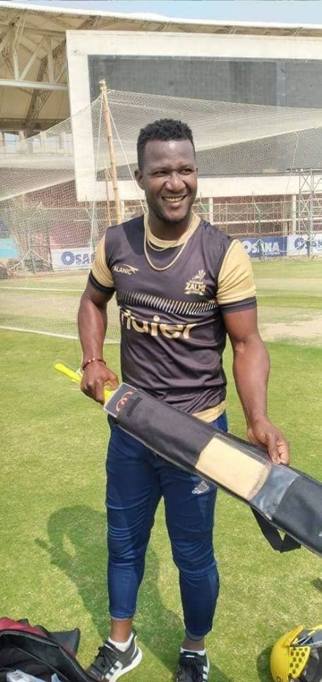 Daren Sammy During Practice Session At National Stadium Karachi