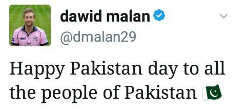 Dawid Malan About Pakistan Day