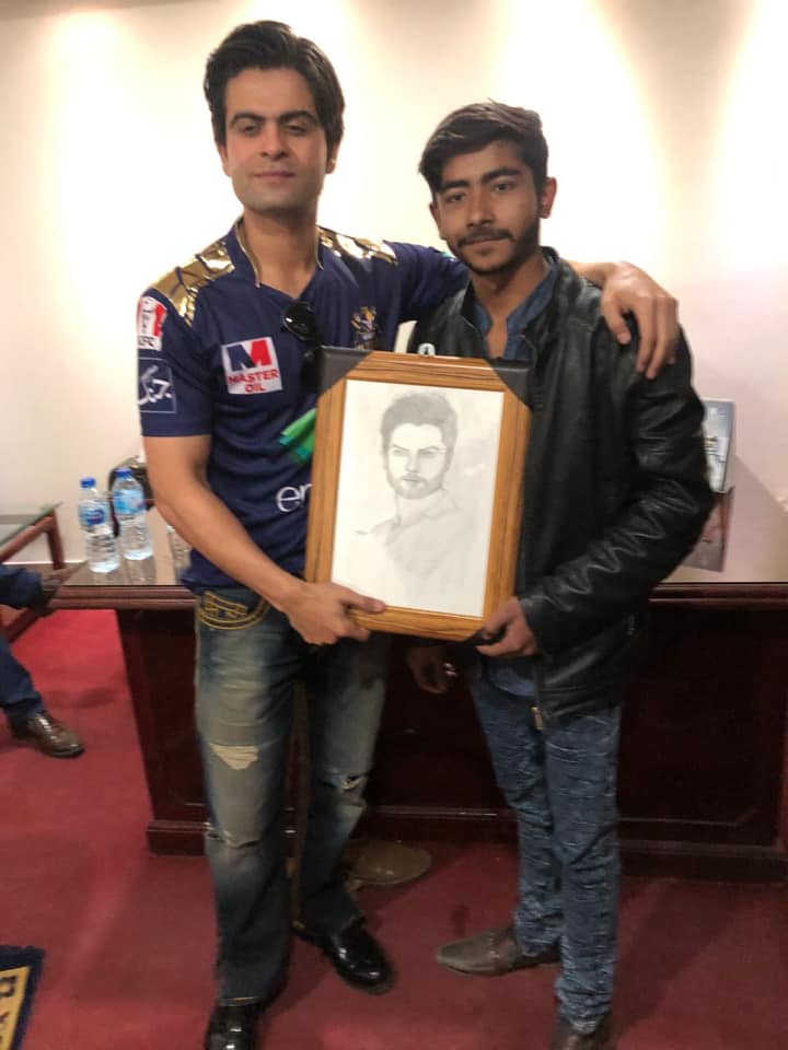 Fan Gifted A Sketch To Quetta Gladiator’s Batsman Ahmed Shehzad