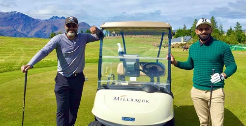 Golf Day For Waqar Younis And Mohammad Hafeez In Queenstown