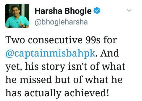 Harsha Bhogle For Captain Misbah