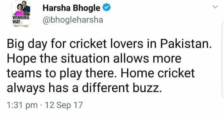 Harsha Bhogle Tweet