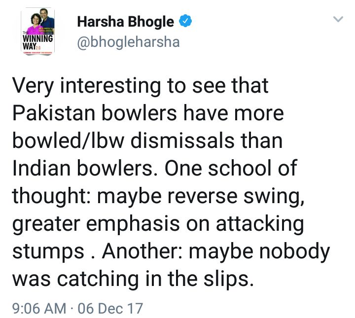 Harsha Bhogle Tweet