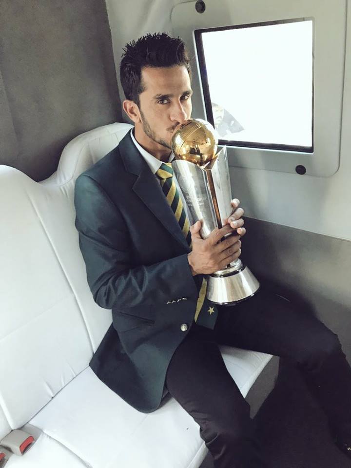 Hasan Ali With Champions Trophy