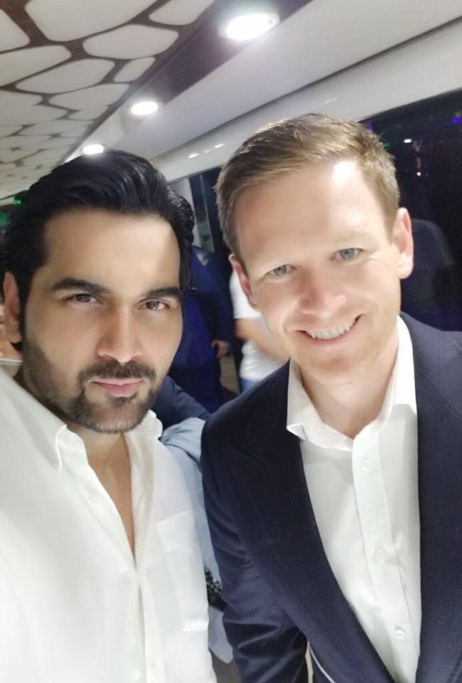 Humayun Saeed With Karachi Kings' Captain Eoin Morgan