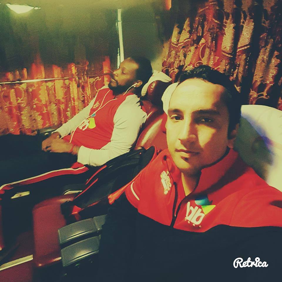 Imran Khan(Junior) With Chris Gayle