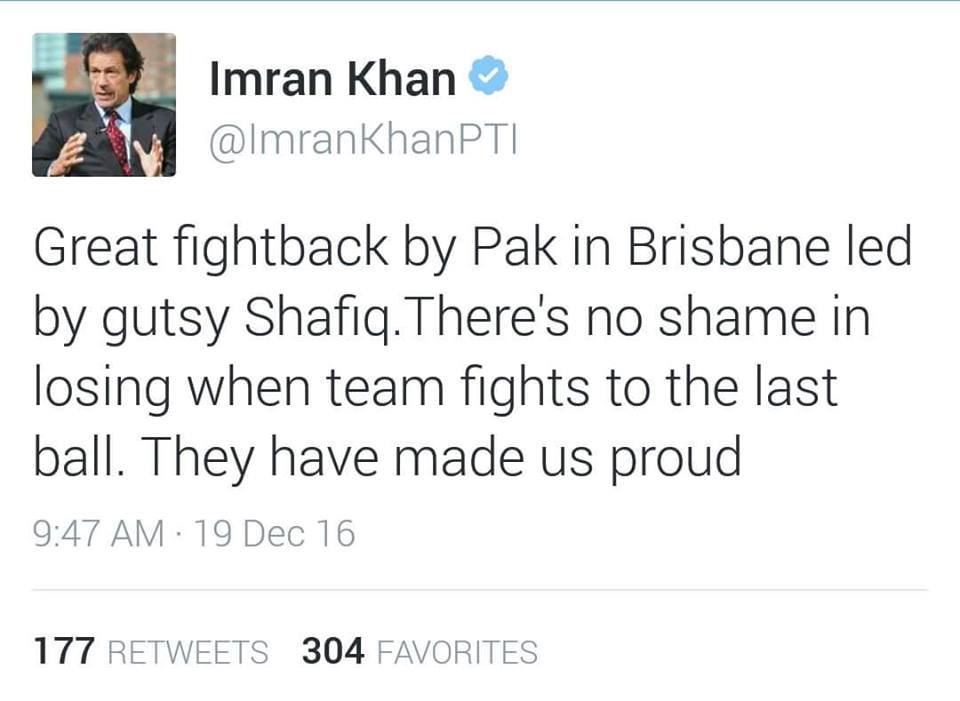 Imran Khan Tweet