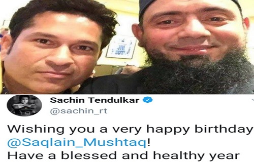 Indian Legend Sachin Tendulkar Wishes Saqlain Mushtaq On His Birthday