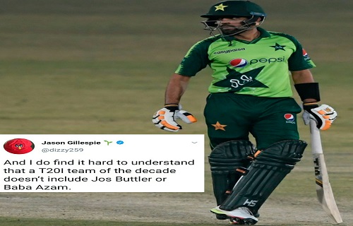 Jason Gillespie Doesn't Understand Why Babar Azam And Jos Buttler Not Included In Decades Team