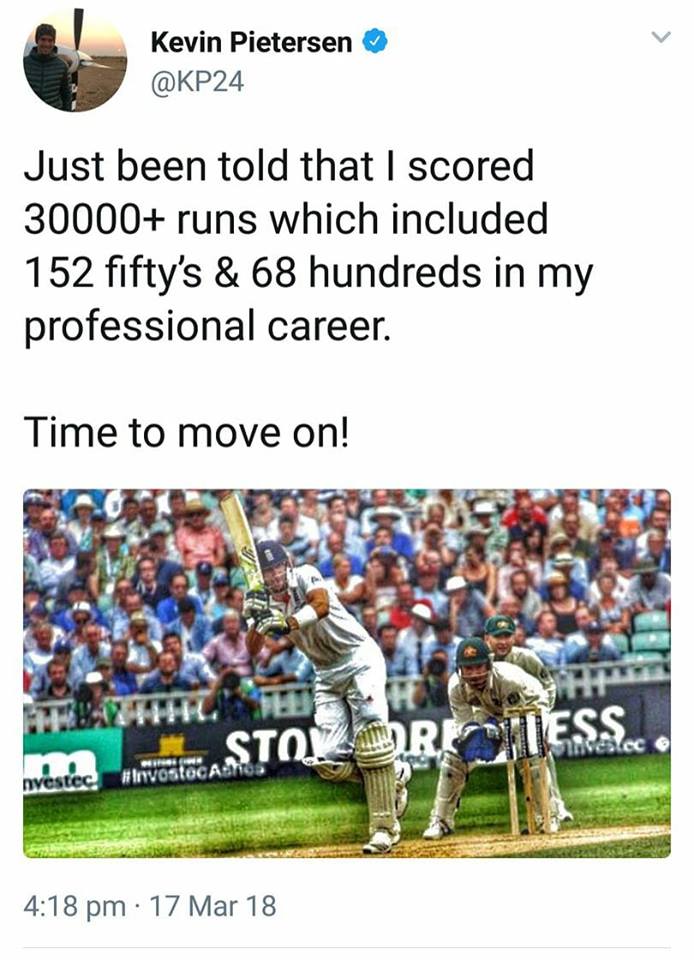 KP Announces His Retirement From Professional Cricket