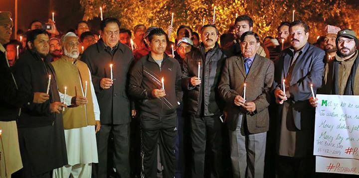 Kamran Akmal Lighting Candles In Peshawar