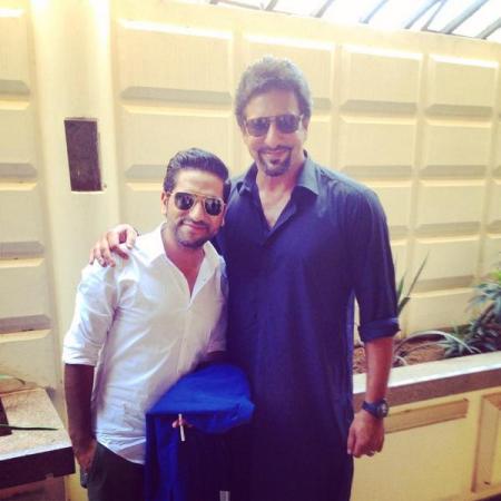 Khalid Butt With Wasim Akram At Media Azad Hai