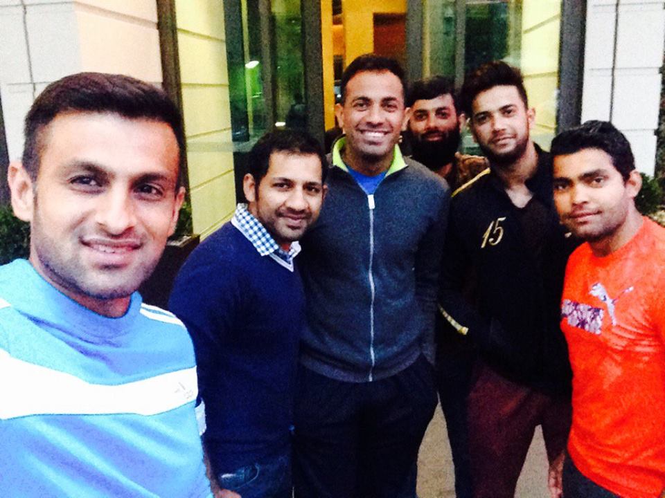 Members of Pakistan Cricket team ready to go for dinner